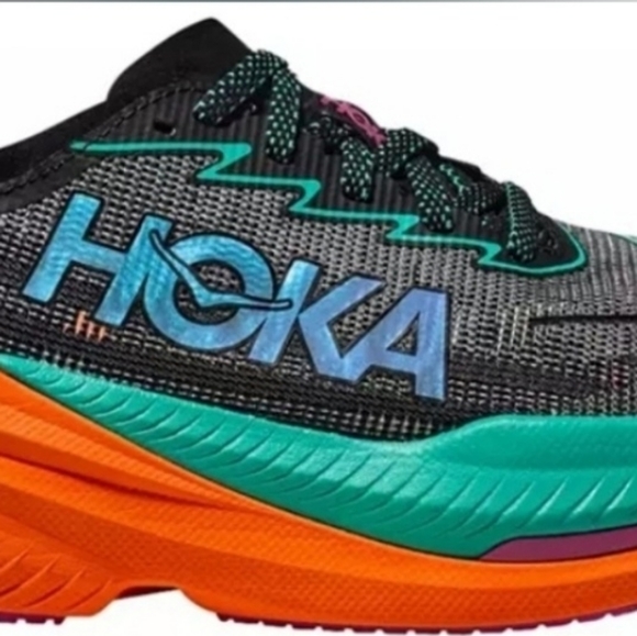 Size 9B - New Women's HOKA MACH X 2 Racing Shoes Black/Aqua - Picture 14 of 15